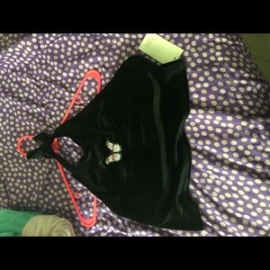 Butterfly halter top velvet